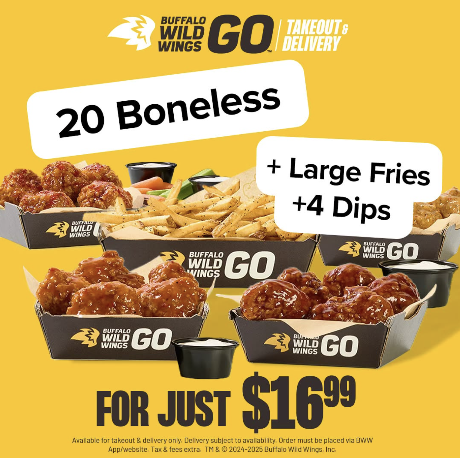 Buffalo Wild Wings Value Bundle Menu