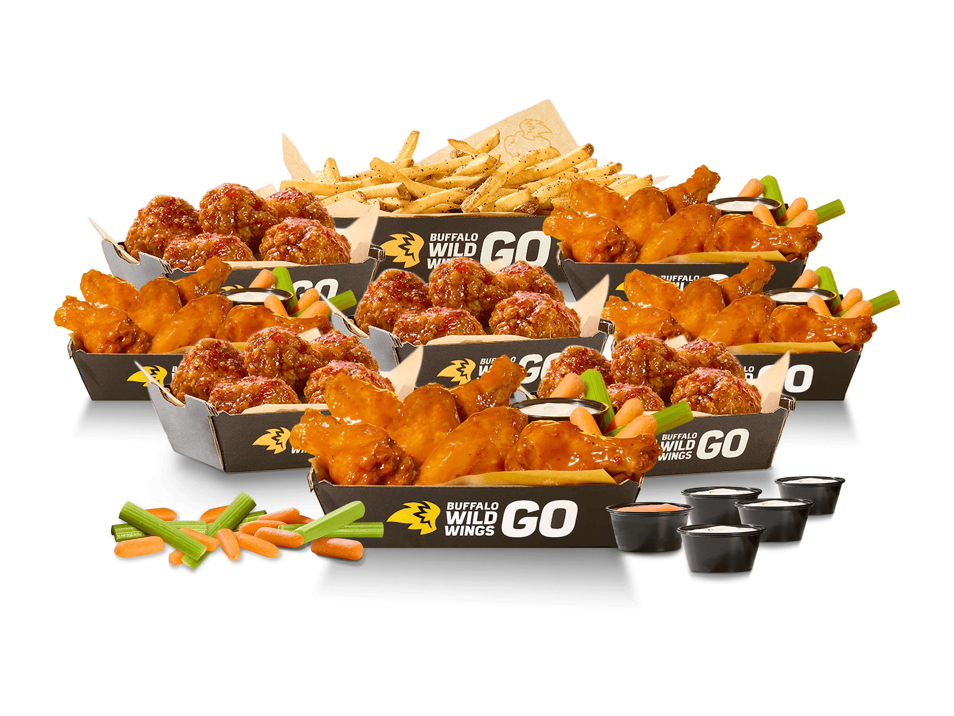 BWW 20 Boneless + 20 Traditional Wings + Fries
