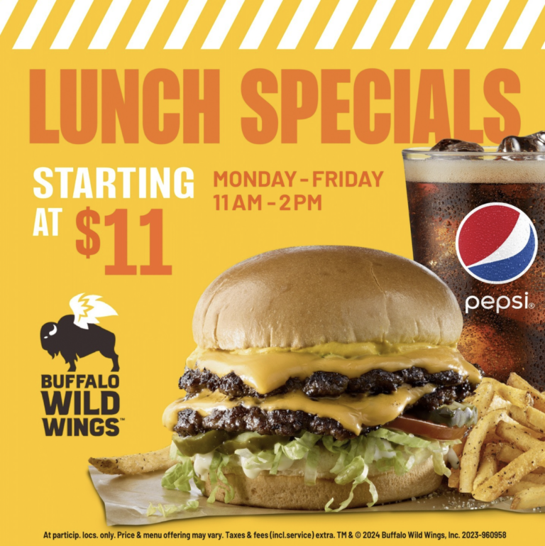 Buffalo Wild Wings Lunch Menu